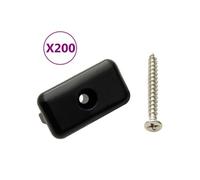 Clips de fixation et vis 200 pcs Plastique et inox 304