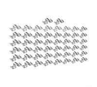 Clips de Fixation Grillage Rigide Galvanisé 30x20mm(50PCS) | Acier galvanisé haute résistance, finition argentée, pour durable pour intérieur extérieur, trou ovale adaptable