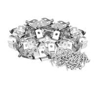 Clips de Fixation pour Clôture en Fil 100 Pièces Aluminium Argenté | Retrait Facile, Résistance à Corrosion, Légers, pour Panneau Rigide et Grillage Métallique