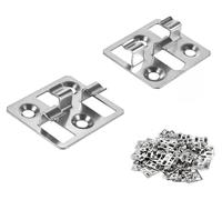 Clips de fixation pour terrasses en bois composite (WPC), écartement de 3 mm, hauteur de 9 mm, lot de 100, couleur argent