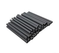 Clips de Fixation PVC 19cm pour Grillage, Attaches Lames Intimité Anthracite, Barres Serrage Outil, Compatible Poteaux 20cm, Jardin Extérieur, Lot de 30 Noires