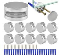 Clips de miroir, matériel de fixation en verre rond, crochets de montage | Kit de fixation murale pour miroir, supports de montage en verre, accessoires de fixation murale pour maison, bureau