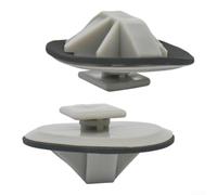 Clips de moulure de porte latérale pour mazda - Longueur de la tige : 20 mm | Compatible avec Mazda BP4L-51-SJ3, plastique ABS gris, tête de 14 mm, tige de 20 mm, remplace les clips de moulage cassés