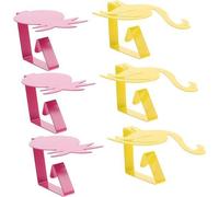 Clips de nappe - Pinces coupe-vent - Fixation de nappe - Formes décoratives - 12 Pcs - Multicolore