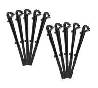 Clips de Protège Gouttière Noirs en Plastique Abs, Lot de 20 | Crochets Droits de 6,14 Pouces, Fixation Anti-soulèvement, pour Grillage Pare-feuilles sur Toiture