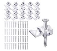 Clips de support de miroir | Clips de panneau de verre de montage | Reusable Retainer Clips for Mirrors with Screw for Doors Walls Cabinets