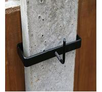 Clips de support pour poteau - PZCC - 10,2 cm - Acier anti-rouille - Réglable sans perçage - Pour clôture béton