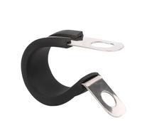 Clips de tuyau P doublés de caoutchouc, 2 pièces en acier inoxydable 304 | Pinces de type P, plusieurs tailles, coussin EPDM, amortissement des vibrations(22mm)