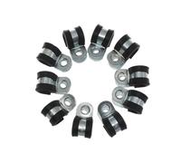 Clips en caoutchouc doublés P, Clips P doublés de caoutchouc for câblage, câble, montage tuyau, paquet 10, 6-50mm(35mm)
