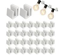 Clips Extérieurs Pour Guirlande Lumineuse 30 Pièces Crochets Adhésifs | Attaches Guirlande Lumineuse Pergola Tonnelle Gouttière Clôture Porche Jardin Arrière-Cour Pelouse Pa Blanc