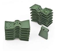 Clips plastiques verts 3,5 cm - lot de 24 pour fixation brise-vue et occultants