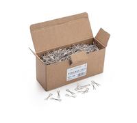 Clips Plats en Laiton nickelé - 1,10 x 34 mm - Boîte en Carton de 2000 pièces - Fabriqué en Italie