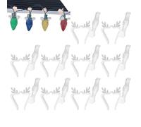 Clips Pour Guirlande Lumineuse De Noël 10 Pièces Design Élan Crochet | Crochets en Silicone pour Guirlande Lumineuse Pour toit arbre maison clôture rambarde patio terrasse