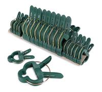 Clips pour plantes - PROGARDEN - Pack de 20 - 4 5 cm et 6 5 cm - Vert - Plastique et métal - Réutilisables - Universels