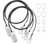 Clips pour prothèses auditives - Support de protection avec cordon anti-perte - Corde avec boucles et clip et clip de sécurité Idéal pour les prothèses auditives derrière l'oreille (Pack de 2)