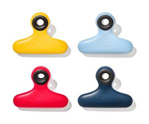 Clips pour sachets alimentaires GOOD GRIPS, magnétique, set de 4, plastique, OXO