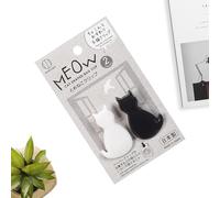 Clips pour sachets de chips,2 pièces Chat mignon réutilisables polyvalentes - Pince à Documents Drôle,Cuisine Maison Bureau Garde-manger Plage Serviettes Documents Loisirs créatifs