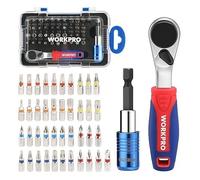 Cliquet Tournevis WORKPRO, Mini Cle a Cliquet 1/4 Reversible, 41 Embout de Tournevis et Porte-Embout a Changement Rapide, Outils de Reparation de Poche
