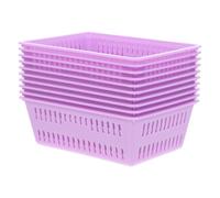 CLISPEED 10 Pièces Paniers de Rangement Épais pour Plastique Pourpre | Stockage Rigide et Portable, Déplacement Pratique, pour Hôtel et Boutique, Usage Snacks ou Monnaie