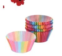 CLISPEED 100pièces Caissettes Cupcakes Papier Arc-ciel pour Pâtisserie Supports Flexibles Antiadhésifs pour Gâteaux Muffins et Desserts pour Fêtes et Mariages
