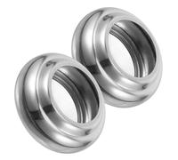 CLISPEED 2 Pièces Base de Poteau en Acier Inoxydable, Support pour Boule de Rambarde D’escalier, Finition Miroir Argenté, pour Escaliers et Fenêtres de Parc
