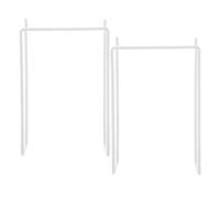 CLISPEED 2 Pièces Crochet pour Panneau Perforé, Fil Fer 4mm, Support Stable | Organisateur Mural de Bureau, Usage Office et Retail, Blanc, Forte Capacité de Charge, Gain D’espace
