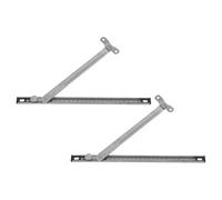 CLISPEED 2 Pièces Limiteur de Fenêtre à Battant en Acier Argenté sans Perçage Verrouillage de Sécurité Garçon et Filles pour Contrôle Ventilation Maison et Bureau