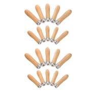 CLISPEED 20 Pièces Poignée en Bois avec Collerette Métallique Solide pour Limes et Râpes, Manche Ergonomique Réduisant la Fatigue, Adapté aux Travaux Professionnels de Menuiserie