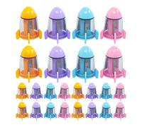 CLISPEED 24 Pièces Taille-crayons Manuel pour Garçon et Filles, Affûteur de Bureau, Plastique et Métal, Portable, Créatif, Simple à Utiliser, pour Étudiants et Garçon et Couleur Aléatoire