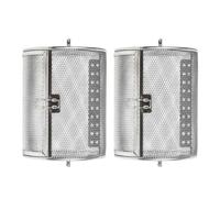 CLISPEED 2pcs Paniers de Grillade en Acier Inoxydable Argenté, Cages de Barbecue Rotatives pour Cuisson Uniforme, Accessoires Barbecue pour Réunions Familiales