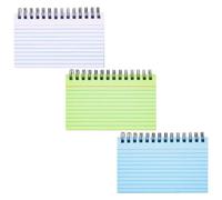 CLISPEED 3 Pièces Bloc-notes Multicolore à Spirale, Cahier Épais | Papier Lisse et Plastique, Format Portable, Listes Organisées, Notes D’étude, Tâches