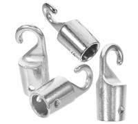 CLISPEED 4 Pièces Crochets pour Baguettes de Store Vertical en Métal Argenté, Compatible, Installation Facile pour Mise à Niveau du Matériel de Rideaux