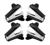 CLISPEED 4pièces Extracteur Agrafes Métal Outil Compact Manuel pour Enlever Agrafes Détacheur Polyvalent pour Bureau École et Maison Design Léger et Pratique