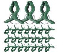 CLISPEED 50 Pièces Clips de Fixation pour Plantes Vertes en Plastique | Support Repositionnable sans Abîmer les Tiges, pour Serrage et Jardin Extérieur, Finition Verte Naturelle