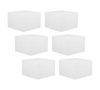 CLISPEED 6 Pièces Bloc Mousse Carré Blanc 15cm Support Stable et Nettoyage Facile pour Entraînement de Gâteau Factice et Décorations DIY Mariage