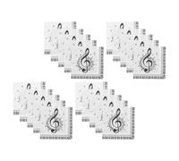CLISPEED 60pièces Serviettes Papier Jetables Notes de Musique Décorations Serviette Papier pour Fête Anniversaire et Cocktail à Thème Musical Absorbantes et Pratiques