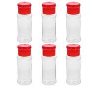 CLISPEED 6pièces Set de Pots Assaisonnement Multifonctions Rouge Distributeurs de Sel et Poivre Flacons de Conservation pour Cuisine Saupoudreuses à Épices Pratiques et Sûres