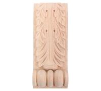 CLISPEED Applique Corbeau Décoratif en Bois Sculpté Style Européen Classique Matériau Bois Khaki, Effet Décoratif pour Meubles Adapté pour Décoration Intérieure