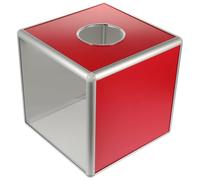 CLISPEED Boîte à Loterie pour Tirage Sort et Collecte Sécurisée de Billets en Alliage D'aluminium Couleur Plusieurs Styles Transparente Bordure Solide, Couleur Plusieurs Styles