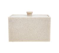 CLISPEED Boîte de Rangement Coton Tige Compartiments Multiples en Matériau Solide pour Produits Cosmétiques et Salle de Bain