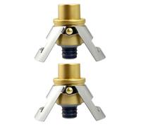 CLISPEED Bouchon de Bouteille de Vin Scellant sous Vide en Acier Inoxydable avec Double Oreilles Lot de 2 Pièces Matériau Abs et Silicone Doré pour Bar et Restaurant