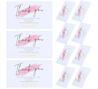 CLISPEED Cartes de Remerciement Boutiques et Boulangeries pour Petites Entreprises 60 Pièces Papier Blanc, pour Remercier Votre Commande, Décoratives pour L'emballage