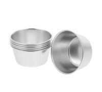 CLISPEED Coupes à Dessert Rondes Résistantes Chaleur Lot de 6 en Acier Carbone Revêtement Antiadhésif et Surface Lisse pour Pâtisserie et Fêtes