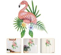 CLISPEED Décoration Murale Fer Forgé Flamant Suspendu pour Jardin Extérieur et Intérieur Ornement Artistique Léger et Vernis pour Salon Terrasse Patio et Clôture