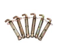 CLISPEED Fixation pour chauffe-eau électrique avec boulons d'expansion M10x100 en fer, 3 jeux incluant crochets longs, stabilité renforcée, montage sur murs en béton et briques