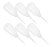 CLISPEED Flacon compte-gouttes de colle et distributeur d'huile 6 pièces en plastique PET pour meubles, application fine et contrôle précis du liquide Réutilisable