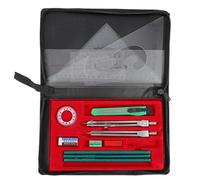 CLISPEED Kit de Dessin Professionnel Multifonction Répond à Divers Besoins de Dessin Couleur en Bois et Fer Boîte de Rangement, pour Étudiants et Designers Couleur