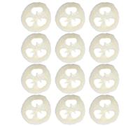 CLISPEED Lot de 12 Porte-savons Ronds en Luffa Naturel, Support Drainant et Exfoliant, pour Salle de Bain et Lavabo, Design Beige Économiseur D'espace