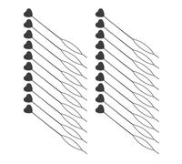 CLISPEED Lot de 20 Outils en Plastique Noir de Cœur pour Tresser les Cheveux, Accessoire Multifonction pour Coiffure Rapide et Chargement de Perles