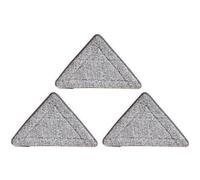 CLISPEED Lot de 3 Lingettes de Remplacement en Microfibre Triangulaires 25X20X20 CM, Recharge pour Balai à Franges, Réutilisables, Faciles à Installer, pour Nettoyage Sols Cuisine